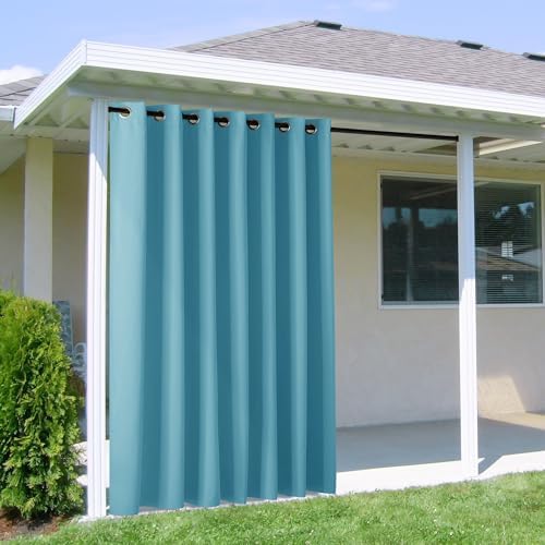 Outdoor Curtain for Patio Waterproof Extra Wide 100 in, Sun Blocking Vertical Blinds Thermal Insulated Stainless
