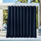 Outdoor Curtainch for Patio Waterproof 140 inch Wide, Rustproof Grommet Thermal Insulated UV Blocking Cabana