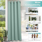 Outdoor Curtainch for Patio Waterproof 84 inch Wide, Thermal Insulated Rustproof Grommet UV Blocking Cabana, alternate view 4