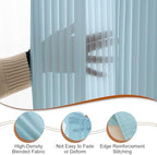 Outdoor Curtains for Patio Blue Sheer Curtains 84 Inches Long 2 Panels Set with Zipper Top & Bottom Grommet, alternate view 4