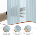 Outdoor Curtains for Patio Blue Sheer Curtains 95 Inches Long 2 Panels Set with Zipper Top & Bottom Grommet, alternate view 4