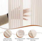 Outdoor Curtains for Patio Cream Sheer Curtains 108 Inches Long 2 Panels Set with Zipper Top & Bottom Grommet, alternate view