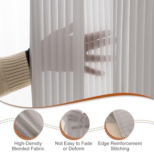 Outdoor Curtains for Patio Grey Sheer Curtains 108 Inches Long 2 Panels Set with Zipper Top & Bottom Grommet, alternate view
