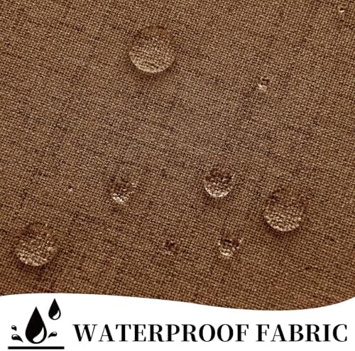 Outdoor Curtains for Patio Waterproof, 1 Panel Non-See-Through Linen Curtains with Grommet Top Indoor Outdoor, alternate view
