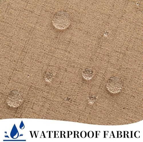 Outdoor Curtains for Patio Waterproof, 1 Panel Non-See-Through Linen Curtains with Grommet Top Indoor Outdoor, alternate view