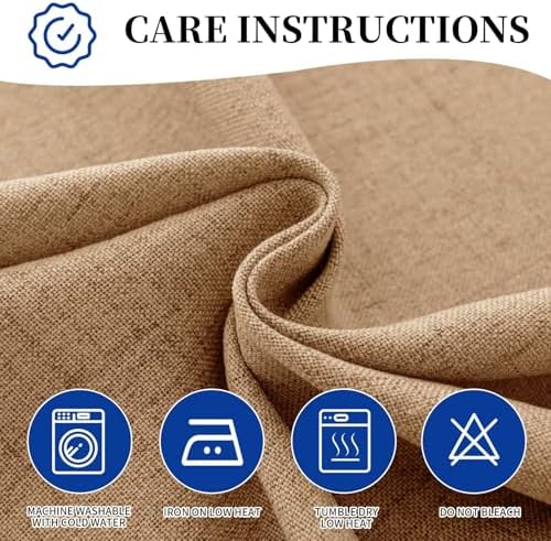 Outdoor Curtains for Patio Waterproof, 1 Panel Non-See-Through Linen Curtains with Grommet Top Indoor Outdoor, alternate view