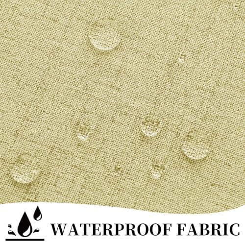 Outdoor Curtains for Patio Waterproof, 1 Panel Non-See-Through Linen Curtains with Grommet Top Indoor Outdoor, alternate view