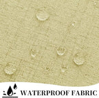 Outdoor Curtains for Patio Waterproof, 1 Panel Non-See-Through Linen Curtains with Grommet Top Indoor Outdoor, alternate view