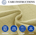 Outdoor Curtains for Patio Waterproof, 1 Panel Non-See-Through Linen Curtains with Grommet Top Indoor Outdoor, alternate view