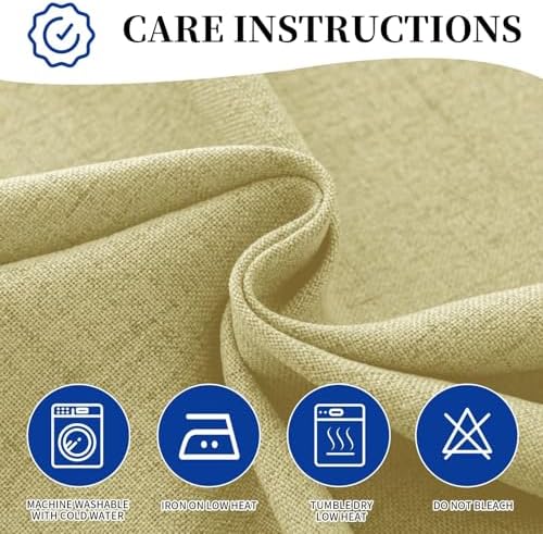 Outdoor Curtains for Patio Waterproof, 1 Panel Non-See-Through Linen Curtains with Grommet Top Indoor Outdoor, alternate view