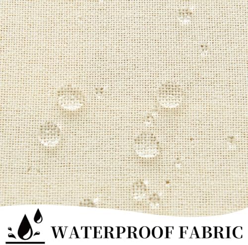 Outdoor Curtains for Patio Waterproof, 1 Panel Non-See-Through Linen Curtains with Grommet Top Indoor Outdoor, alternate view