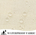 Outdoor Curtains for Patio Waterproof, 1 Panel Non-See-Through Linen Curtains with Grommet Top Indoor Outdoor, alternate view