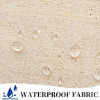 Outdoor Curtains for Patio Waterproof, 1 Panel Non-See-Through Linen Curtains with Grommet Top Indoor Outdoor, alternate view