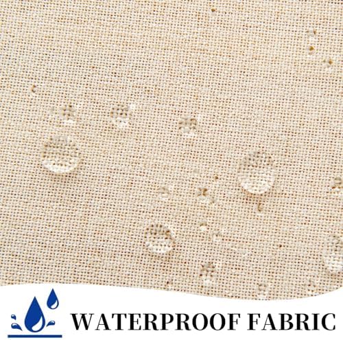 Outdoor Curtains for Patio Waterproof, 1 Panel Non-See-Through Linen Curtains with Grommet Top Indoor Outdoor, alternate view
