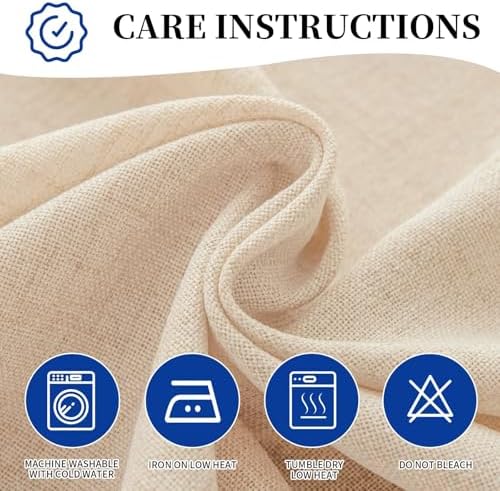 Outdoor Curtains for Patio Waterproof, 1 Panel Non-See-Through Linen Curtains with Grommet Top Indoor Outdoor, alternate view