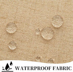 Outdoor Curtains for Patio Waterproof, 2 Panels Non-See-Through Linen Curtains with Grommet Top Indoor Outdoor, alternate