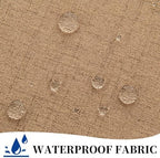 Outdoor Curtains for Patio Waterproof, 2 Panels Non-See-Through Linen Curtains with Grommet Top Indoor Outdoor, alternate