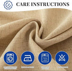 Outdoor Curtains for Patio Waterproof, 2 Panels Non-See-Through Linen Curtains with Grommet Top Indoor Outdoor, alternate