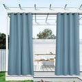 Outdoor Curtains for Patio Waterproof Extra Wide 2 Panels, Rustproof Grommet Indoor Outdoor Porch Curtains &