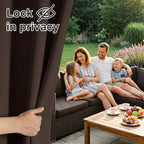 Outdoor Curtains for Patio Waterproof Tab Top Block Sunlight Thermal Insulated Privacy Assured Thick Outside, alternate view