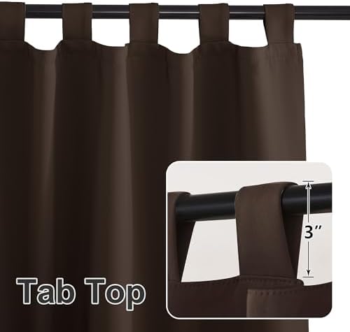 Outdoor Curtains for Patio Waterproof Tab Top Block Sunlight Thermal Insulated Privacy Assured Thick Outside, alternate view