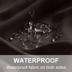 Outdoor Curtains for Patio Waterproof Tab Top Block Sunlight Thermal Insulated Privacy Assured Thick Outside, alternate view