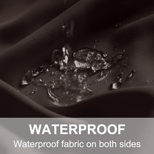 Outdoor Curtains for Patio Waterproof Tab Top Block Sunlight Thermal Insulated Privacy Assured Thick Outside, alternate view