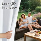 Outdoor Curtains for Patio Waterproof Tab Top Block Sunlight Thermal Insulated Privacy Assured Thick Outside, alternate view