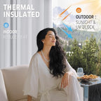 Outdoor Curtains for Patio Waterproof Tab Top Block Sunlight Thermal Insulated Privacy Assured Thick Outside, alternate view