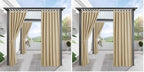 Outdoor Curtains for Patio Waterproof Tab Top Block Sunlight Thermal Insulated Privacy Assured Thick Outside