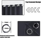 Outdoor Curtains for Patio Waterproof Weighted Blackout Blinds in Dark Grey, alternate view 4