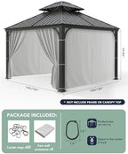 Outdoor Curtains Patio Waterproof with Zipper, 4-Panel, Silver in Silver, alternate view 3