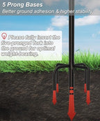 Outdoor Double Shepherds Hook with 5 Prong Base, 92 Inch, 2 Pack, alternate view 6