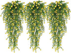 Outdoor Fake Hanging Plants, Draping Plant Vine, Faux Eucalyptus Leaf