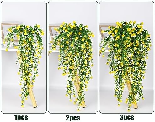 Outdoor Fake Hanging Plants, Draping Plant Vine, Faux Eucalyptus Leaf, alternate view 4