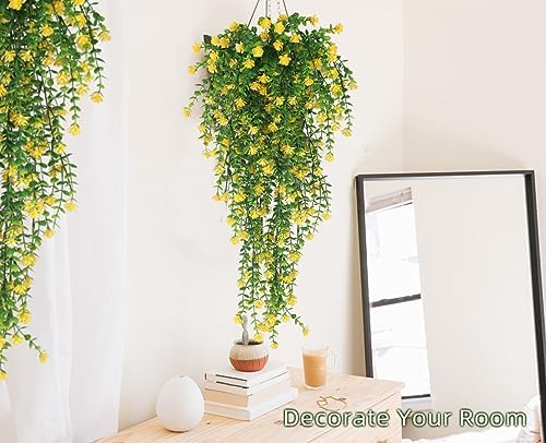 Outdoor Fake Hanging Plants, Draping Plant Vine, Faux Eucalyptus Leaf, alternate view 5