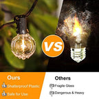 Outdoor G40 LED Globe String Lights 30Feet Dimmable Waterproof Shatterproof, alternate view 2