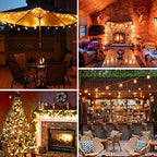 Outdoor G40 LED Globe String Lights 30Feet Dimmable Waterproof Shatterproof, alternate view 3