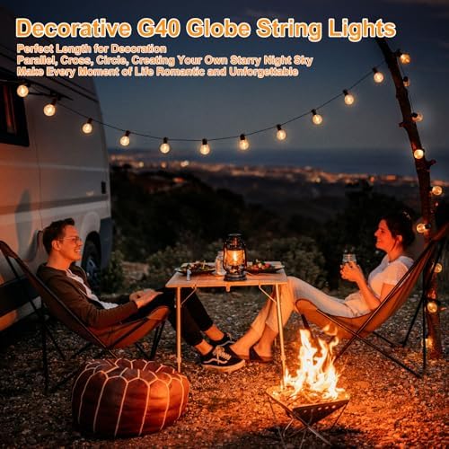 Outdoor G40 LED Globe String Lights 30Feet Dimmable Waterproof Shatterproof, alternate view 4