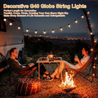 Outdoor G40 LED Globe String Lights 30Feet Dimmable Waterproof Shatterproof, alternate view 4