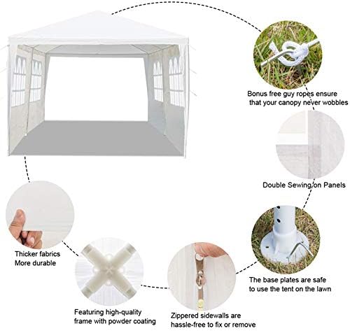 Outdoor Gazebo Canopy Wedding Party Tent Camping Shelter Commercial Instant Shelter Waterproof Tent with, alternate view 5