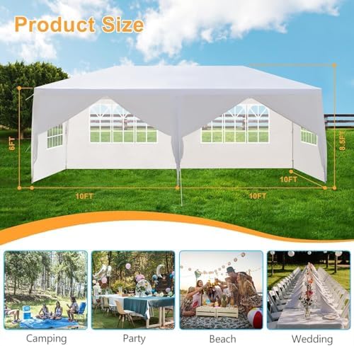 Outdoor Gazebo Canopy Wedding Party Tent Camping Shelter Commercial Instant Shelter Waterproof Tent with, alternate view 6