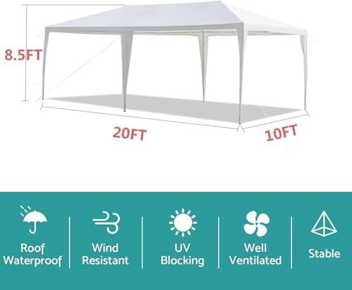 Outdoor Gazebo Canopy Wedding Party Tent Camping Shelter Commercial Instant Shelter Waterproof Tent with, alternate view 2