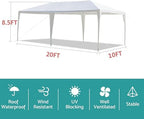 Outdoor Gazebo Canopy Wedding Party Tent Camping Shelter Commercial Instant Shelter Waterproof Tent with, alternate view 2