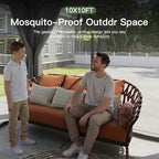Outdoor Gazebo Canopy with Netting and Curtains 10'x10', alternate view 3