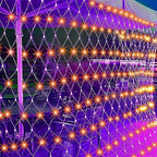 Outdoor Halloween Net Lights, 12FT x 5FT 360 LED Fairy String Light with 8 Lighting Modes, Connectable Light, alternate view