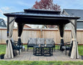 Outdoor Hardtop Gazebo 12' x 14' Galvanized Steel Netting Holds