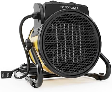 Outdoor Heater for Patio, 1500W Electirc Greenhouse Heater, Yellow