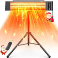 Outdoor Heaters, Electric Infrared Patio Heater with Remote and 12H Timer, IP65 Waterproof, 3 Heat Levels, Wall