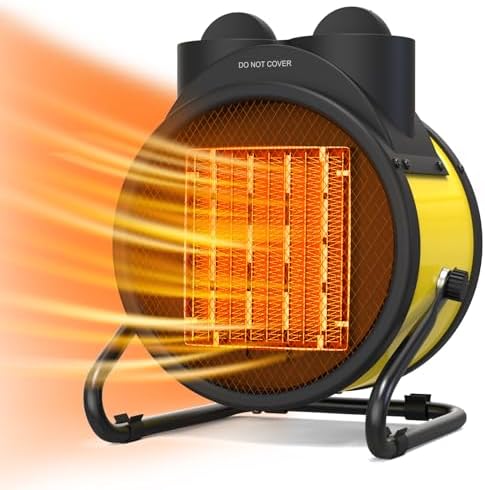 Outdoor Heaters for Patio - 1500W Portable Garage Heater with 60°Adjustable Angle, Overheat Protection & 2S Fast